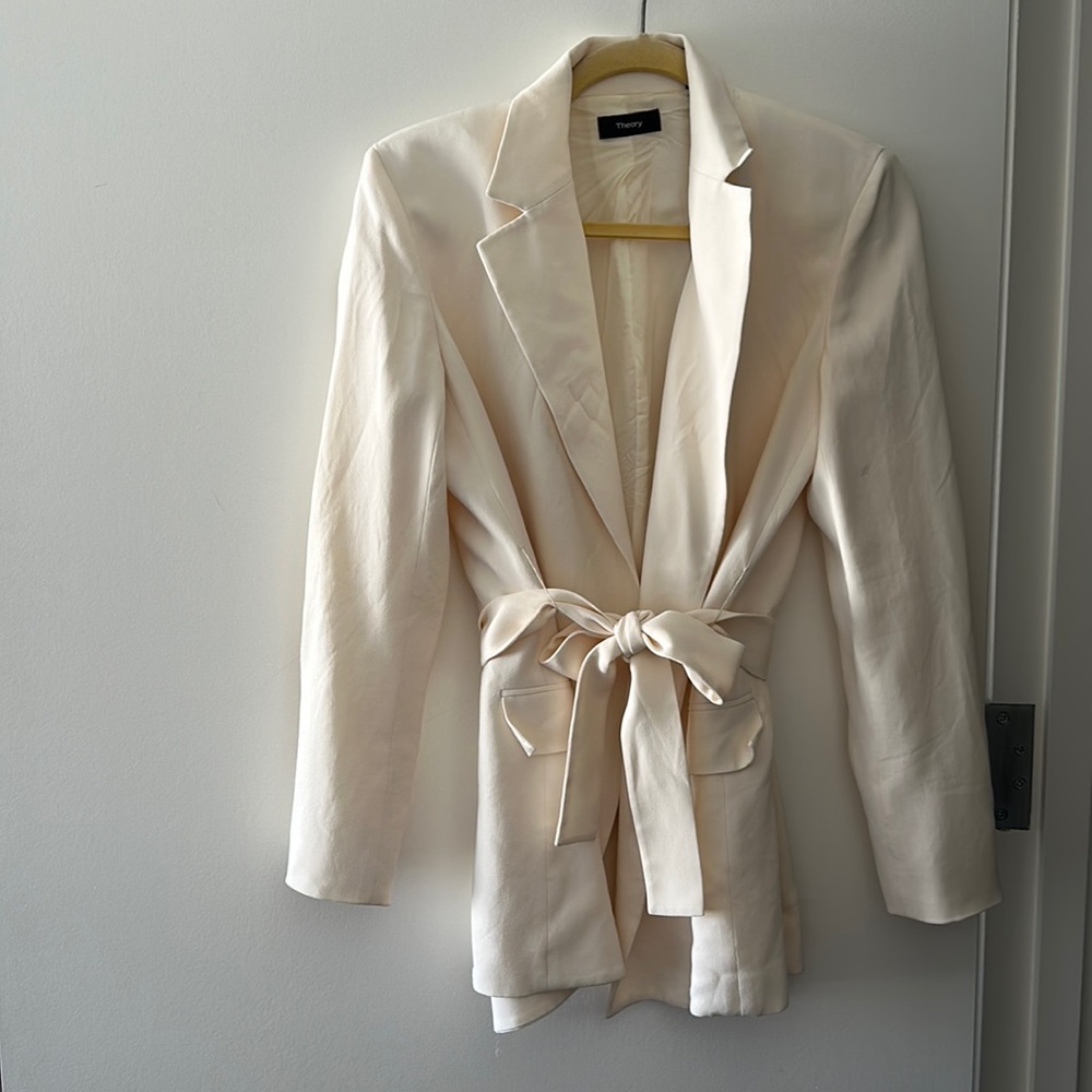 Theory blazer — cream color size 4